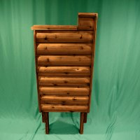 Teak Cedar Log Mailbox Stand